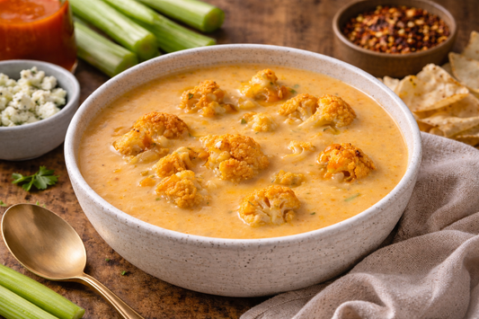 Cheesy Buffalo Cauliflower Soup